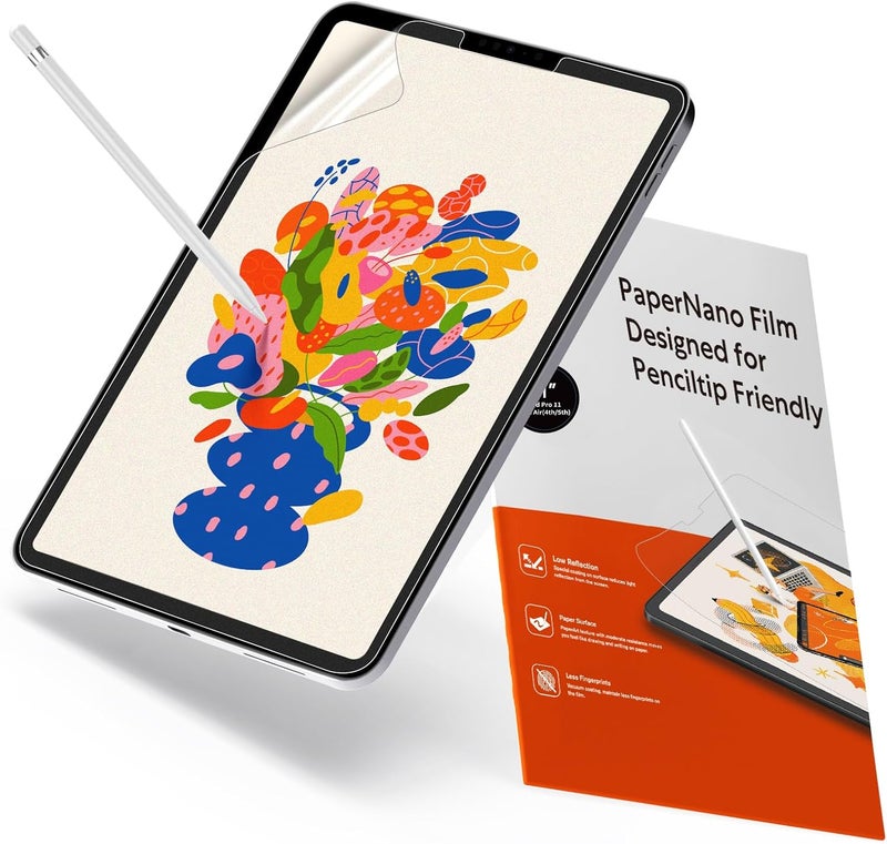 KCT 2 Pack Paperfeel Screen Protector Compatible with iPad Pro 11 Inch (2022&2021&2020&2018) / iPad Air 5th&4th (10.9 inch, 2022&2020) Matte for Drawing, Anti Glare and Easy Installation - Image 1